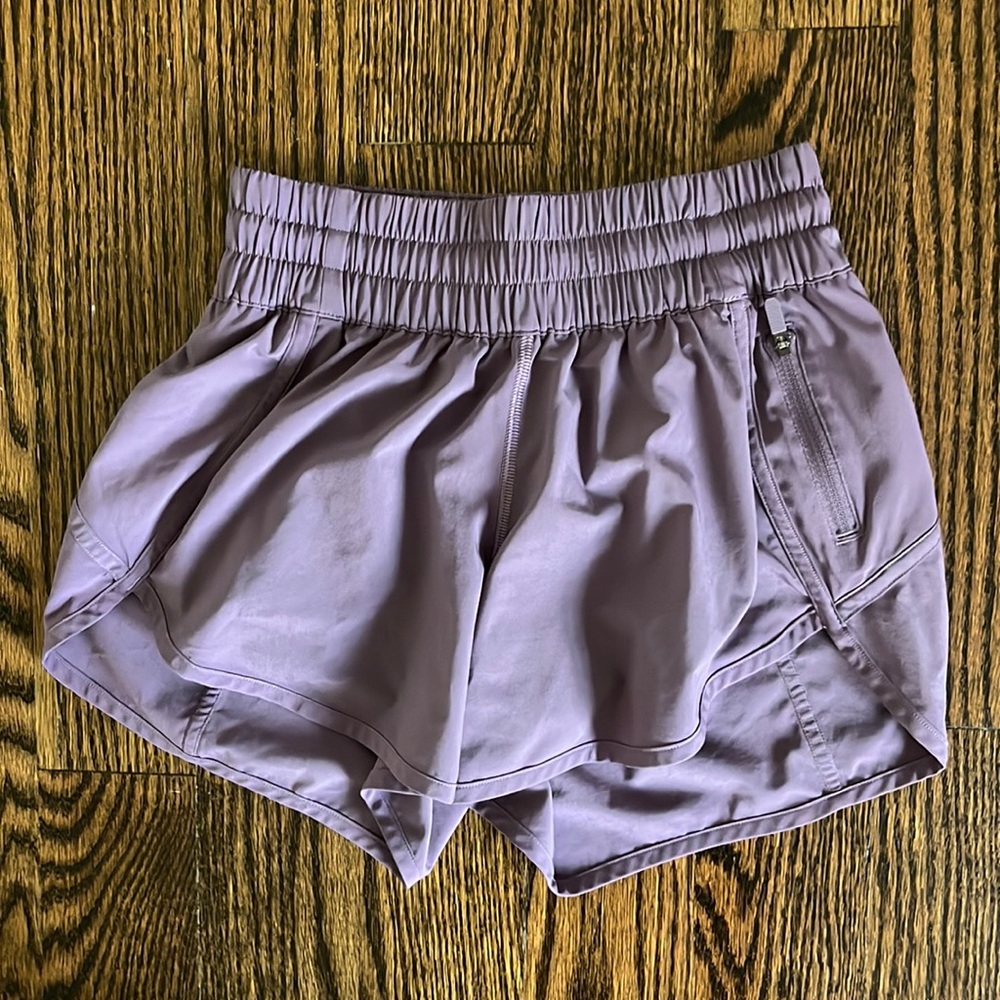 Track that lululemon size 4 shorts, 4”, purple